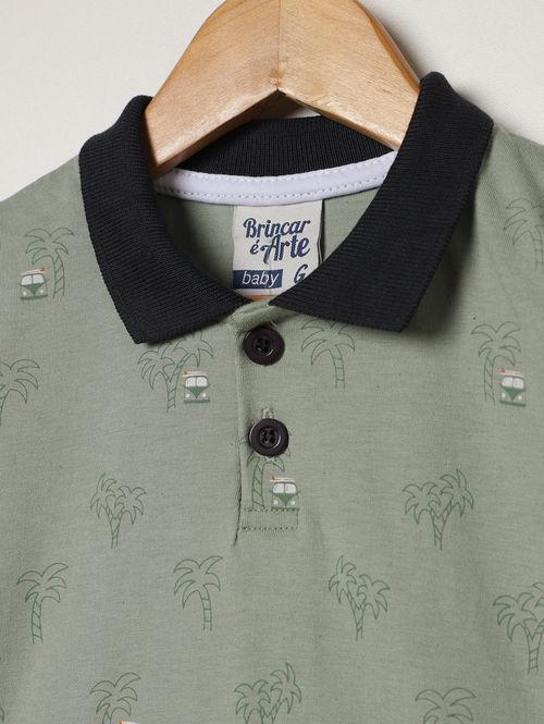 Conjunto Curto Infantil Para Bebê - VERDE