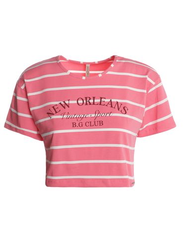 Blusa Cropped Manga Curta Feminina ROSA