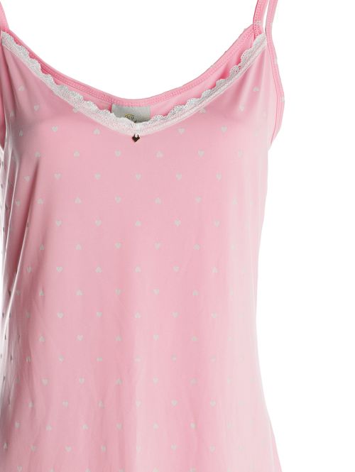 Camisola Liganete Com Renda Feminina ROSA