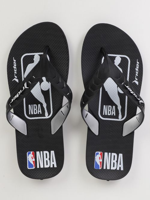Chinelo Street Duo NBA Rider Masculino PRETO/PRATA/AZUL