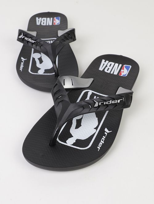 Chinelo Street Duo NBA Rider Masculino PRETO/PRATA/AZUL
