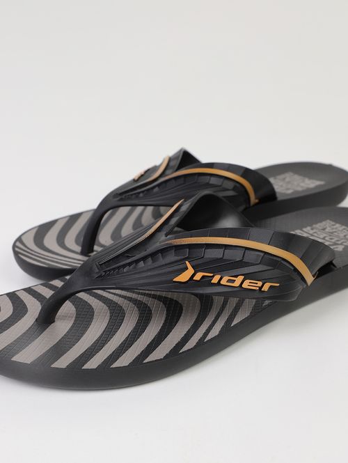 Chinelo Way Element Rider Masculino PRETO/CINZA/AMARELO