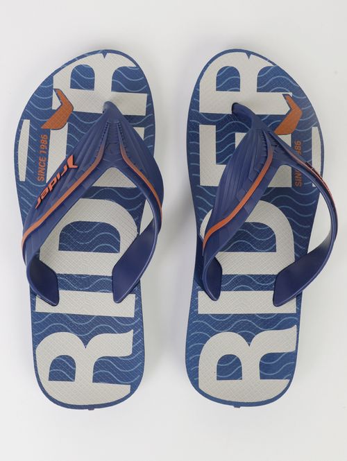Chinelo Way Element Rider Masculino AZUL/BEGE/LARANJA