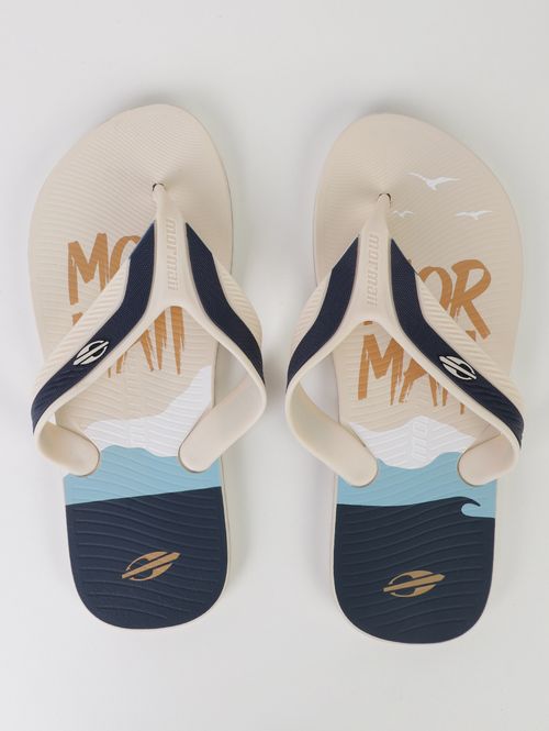 Chinelo Neocycle III Mormaii Masculino BEGE/AZUL/BEGE