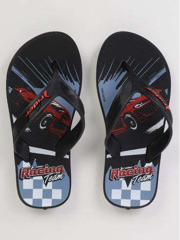 Chinelo Street Joy Rider Juvenil Para Menino - PRETO/AZUL