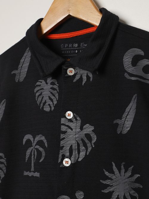 Camisa Estampada Infantil Para Menino - PRETO