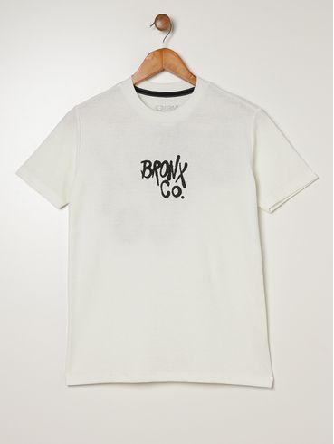 Camiseta Oversized Juvenil Para Menino - OFF WHITE