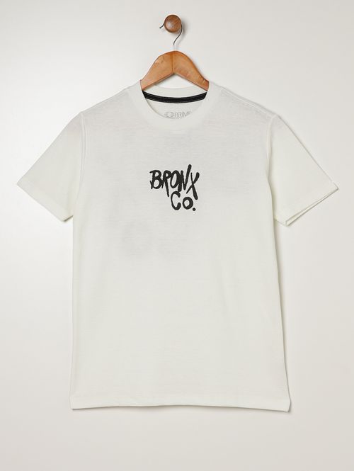 Camiseta Oversized Juvenil Para Menino - OFF WHITE