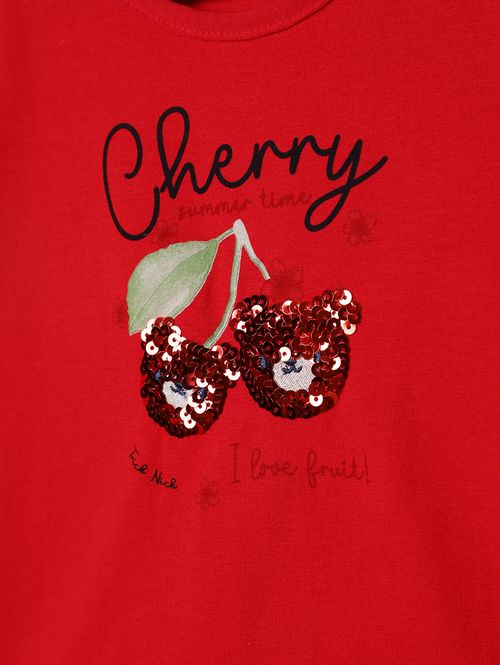 Conjunto Curto Infantil Para Menina - VERMELHO