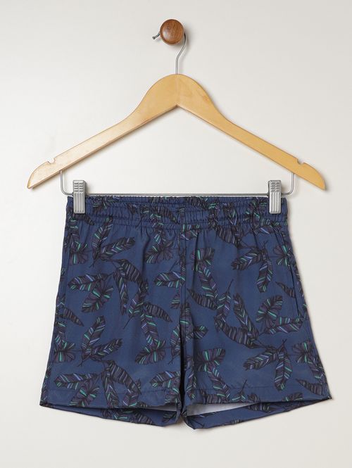 Bermuda Estampada Juvenil Para Menino - MARINHO
