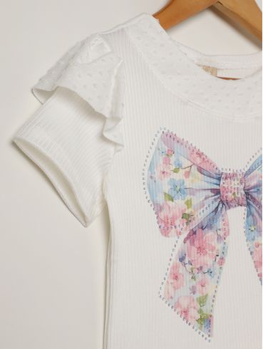 Body Laço Infantil Para Menina - OFF WHITE
