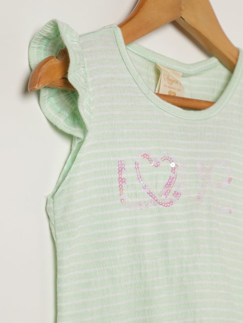 Blusa Manga Curta Infantil Para Menina - VERDE