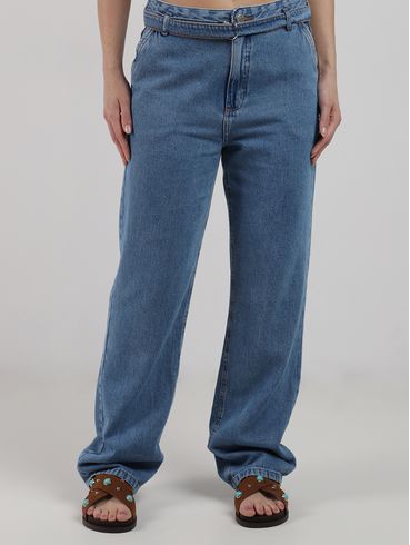 Calça Jeans Reta Autentique Feminina AZUL