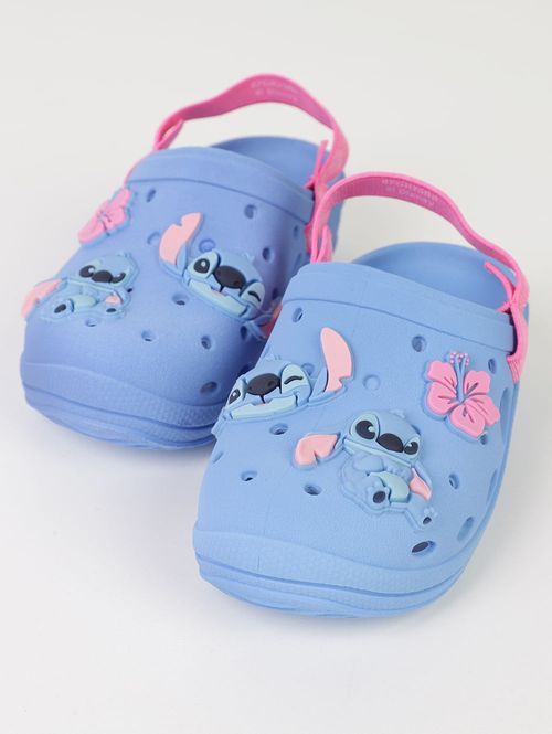 Babuche Stitch Infantil Para Bebê Menina - AZUL CLARO/ROSA