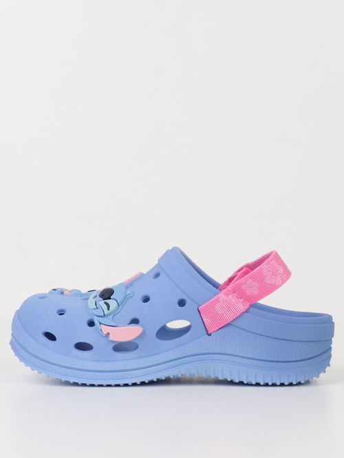 Babuche Stitch Infantil Para Bebê Menina - AZUL CLARO/ROSA