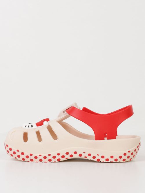 Sandália Hello Kitty Infantil Para Menina - OFF WHITE/VERMELHO