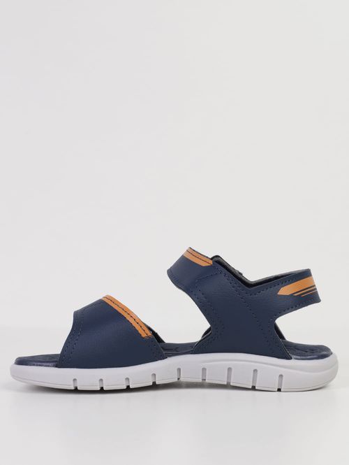 Sandália Toys Super Carro Infantil Para Menino- MARINHO/LARANJA