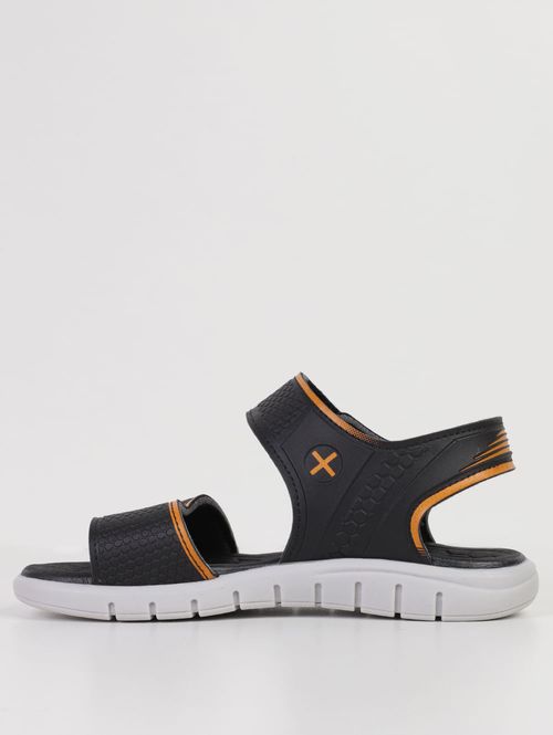 Sandália Toys Dino Kidy Infantil Para Menino - PRETO/LARANJA