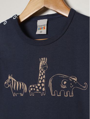 Conjunto Curto Infantil Para Bebê - MARINHO