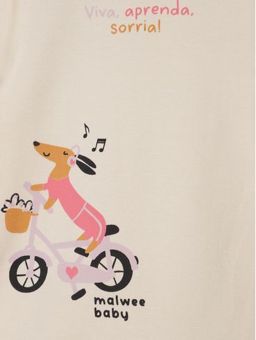 Conjunto Curto Infantil Para Bebê - OFF WHITE