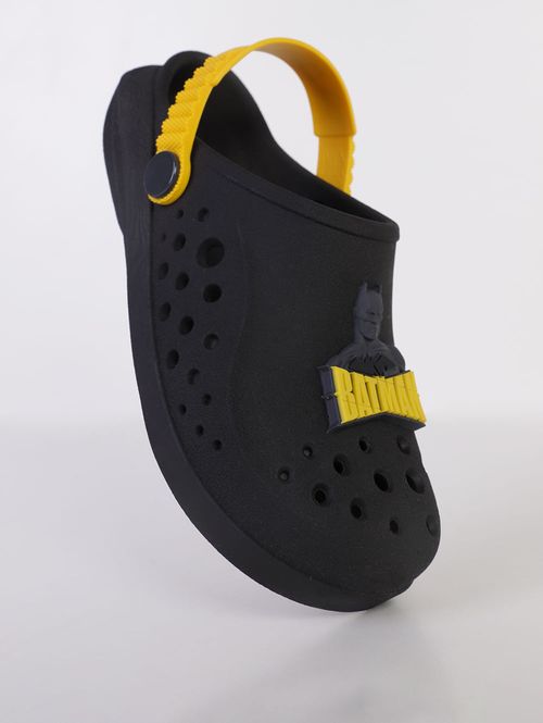 Babuche Liga Da Justiça Juvenil Para Menino - PRETO/AMARELO