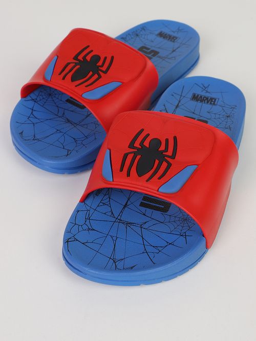 Slide Homem Aranha Grendene Juvenil Para Menino- AZUL/VERMELHO
