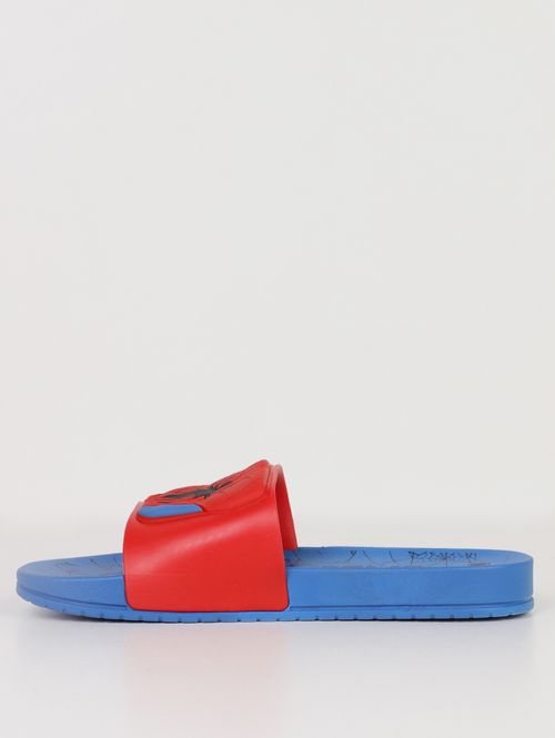 Slide Homem Aranha Grendene Juvenil Para Menino- AZUL/VERMELHO