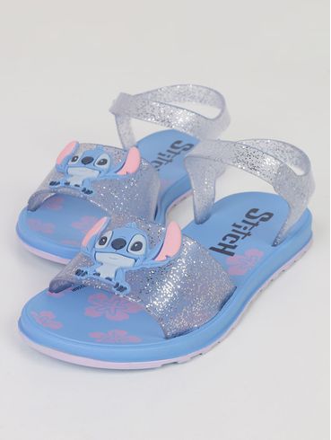 Sandália Stitch Grendene Juvenil Para Menina- AZUL