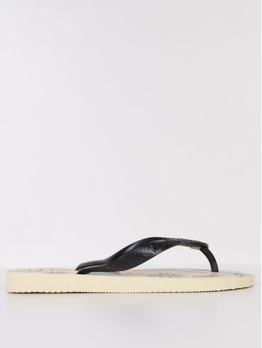 Chinelo Athletic Havaianas Infantil Para Menino - OFF WHITE/PRETO