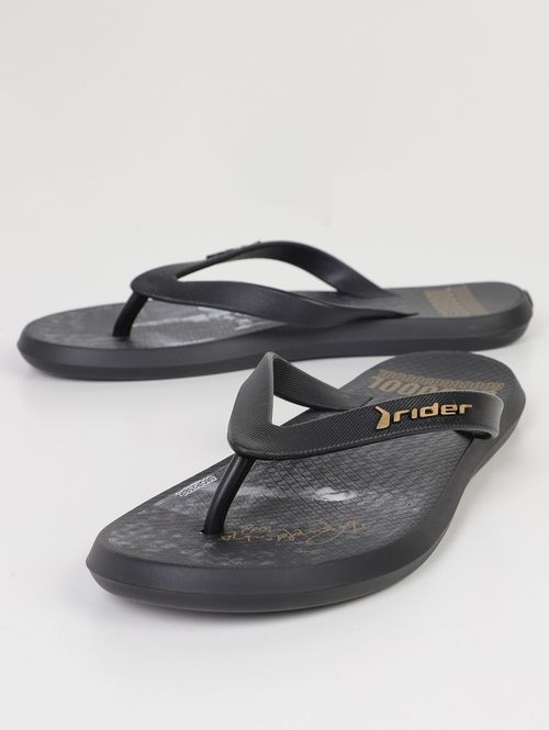 Chinelo Rider Juvenil Para Menino - PRETO/DOURADO
