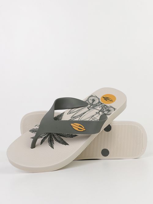 Chinelo Tropical II Mormaii Juvenil Para Menino- BEGE/VERDE
