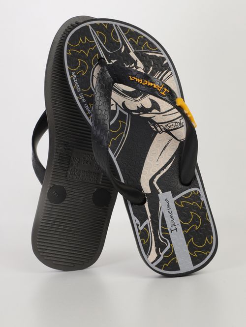 Chinelo Batman Ipanema Juvenil Para Menino - PRETO/AMARELO