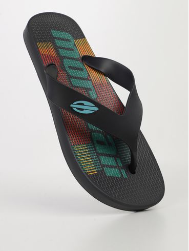 Chinelo Tropical II Mormaii Juvenil Para Menino- PRETO/VERDE