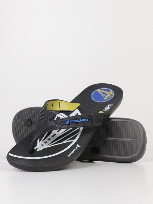 Chinelo Streeet Duo NBA Rider Masculino PRETO/AMARELO