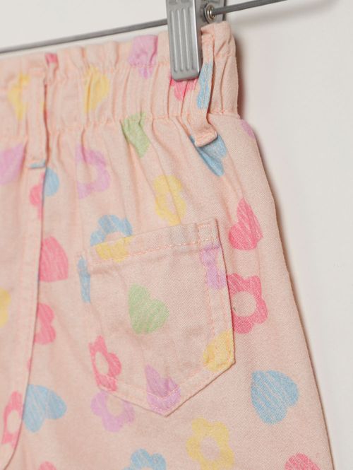 Short Sarja Infantil Para Menina - SALMAO