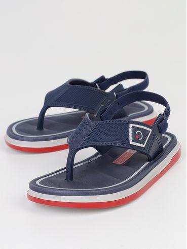 Chinelo Malaga Sport Cartago Infantil Para Menino- MARINHO/VERMELHO