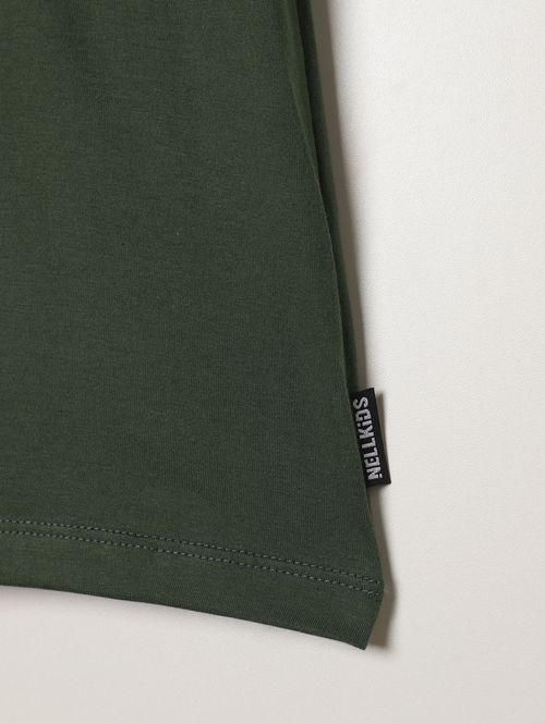 Camiseta Básica Manga Curta Infantil Para Menino- VERDE