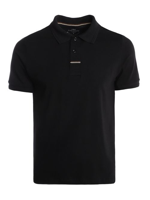 Polo Manga Curta Masculina PRETO