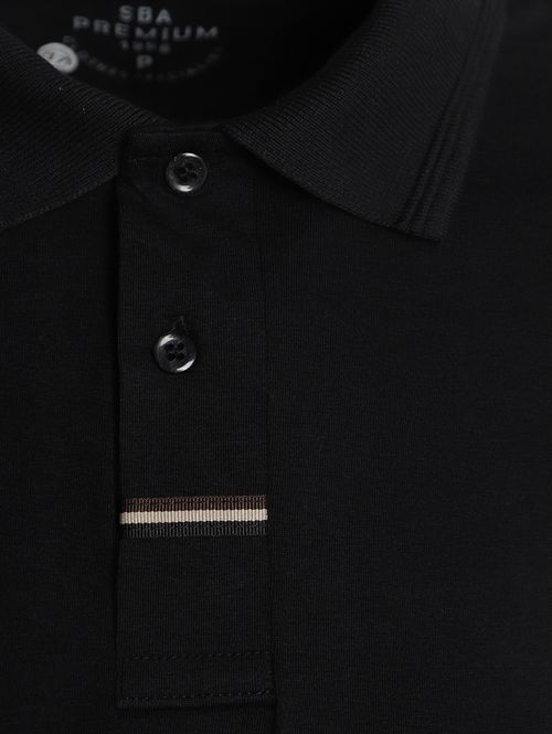 Polo Manga Curta Masculina PRETO