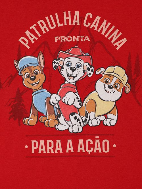 Regata Patrulha Canina Infantil Para Menino- VERMELHO