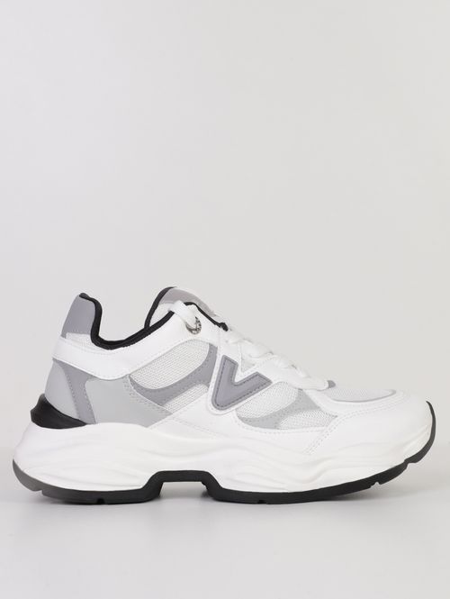 Tênis Daddy Sneakers Via Marte Feminino BRANCO/CINZA