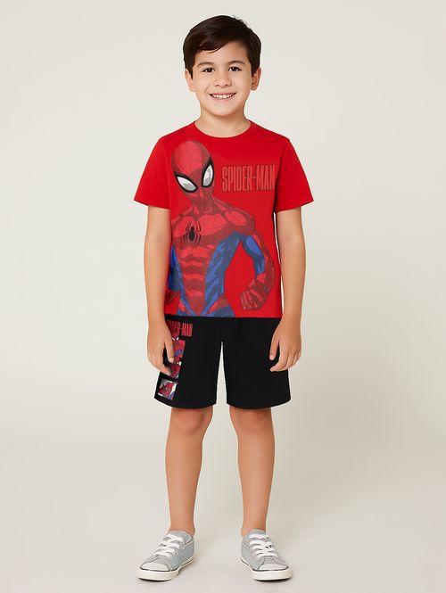 Conjunto Curto Spiderman Infantil Para Menino - VERMELHO