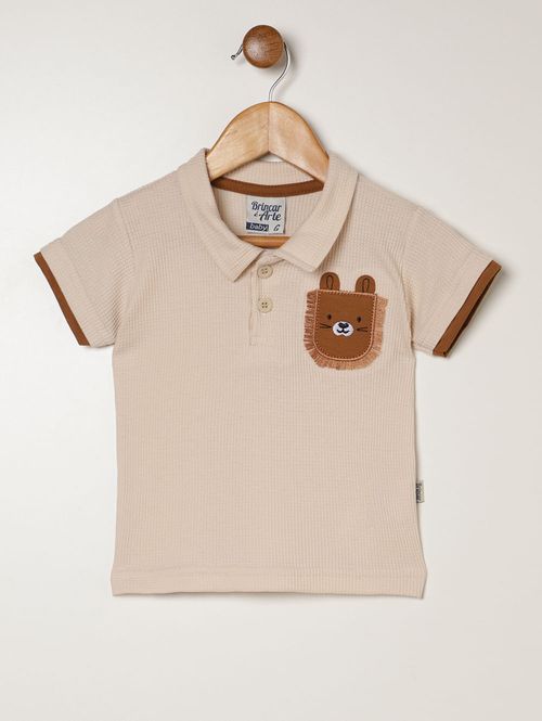 Conjunto Curto Infantil Para Bebê - NATURAL