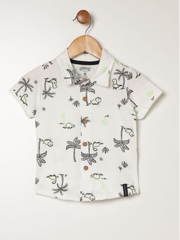 Conjunto Curto Infantil Para Bebê - OFF WHITE