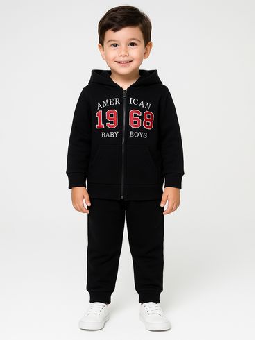 Conjunto Longo Infantil Para Menino - PRETO