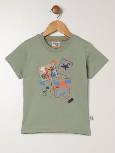 Conjunto Curto Infantil Para Menino - VERDE
