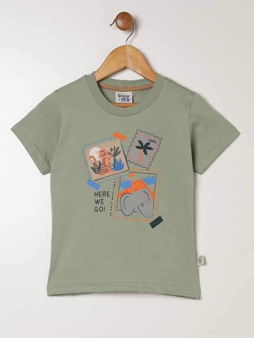 Conjunto Curto Infantil Para Menino - VERDE