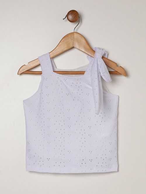 Conjunto Curto Laço Infantil Para Menina - AZUL