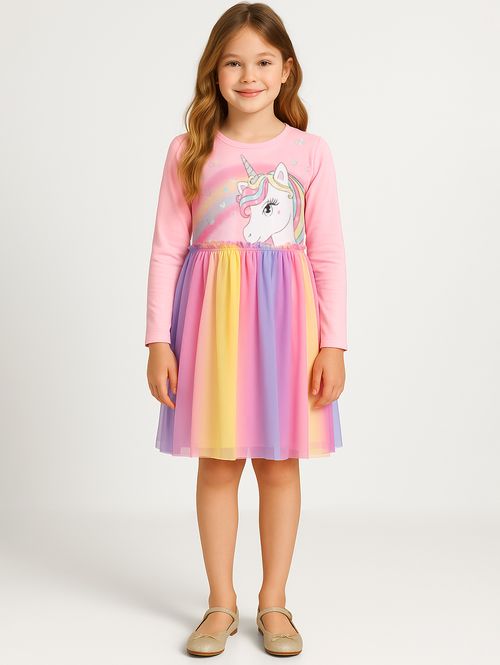 Vestido Infantil Para Menina - ROSA