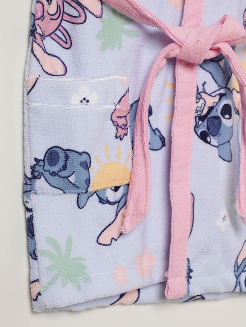 Roupão Stitch Lepper Infantil - AZUL CLARO/ROSA